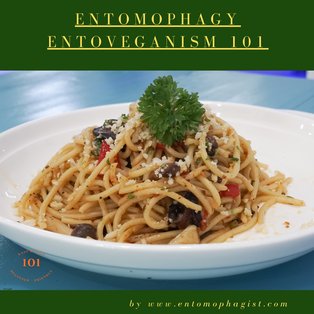 Entovegan Delight: Chef Luciano's Best Roasted Cricket Aglio e Olio Spaghetti Recipe Creation