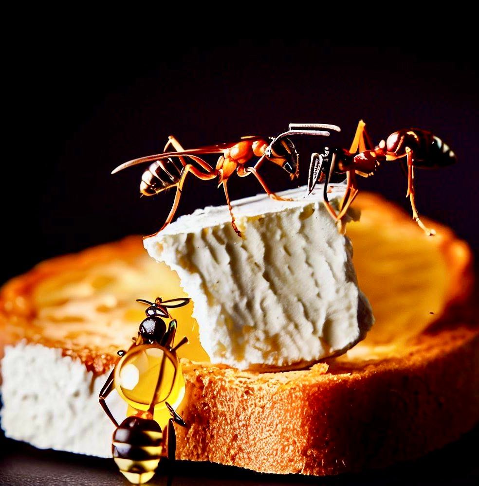Chef Luciano's Entomophagy Recipe: Honey Ants and Goat Cheese Crostini