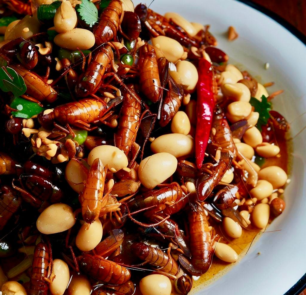 Chef Luciano’s Entomophagy-Vegan Authentic Mexican Garlicky Grasshopper And Peanut Mix Recipe