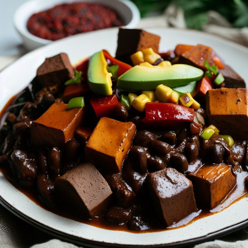 Chef Luciano's Entomophagy - Vegan Classic Mole Poblano Tofu Delight