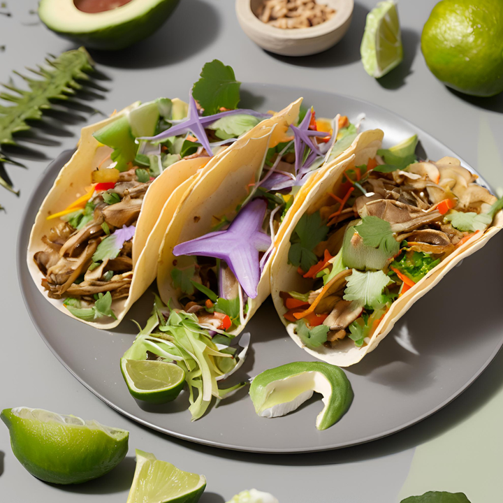 Entovegan Delight: Chef Luciano's Cricket Tacos with King Oyster Mushrooms Recipe